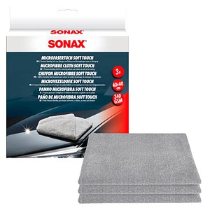 4064700451001 - MikrofaserTrockentuch soft touch 40x40cm 3 Stück Poliertuch - Sonax