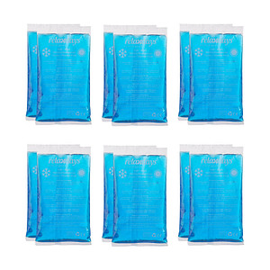 relaxdays Kühlpads Rechteck 10039564_0 blau 15,0 x 8,0 cm, 12 St.