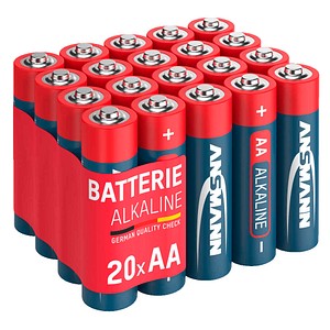 ANSMANN Batterien Red Alkaline Alkali-Mangan Mignon AA 1,5 V, 20 St.