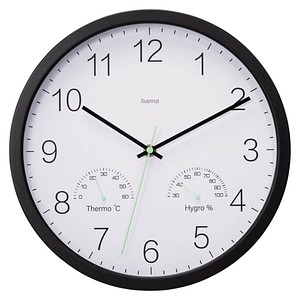 4047443521996 - Wanduhr Santorini weiß schwarz Kunststoff Ø 300 cm 4047443521996 Hama