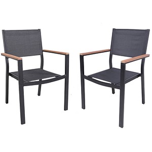 4041908139054 - 2er Set Stapelstuhl Cancun Gartenstuhl Essstuhl Garten Terrasse Möbel Stuhl