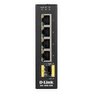0790069437892 - D-Link DIS 100G-5SW - Switch - unmanaged - 4 x 10 100 1000 + 1 x 100 1000 SFP - an DIN-Schiene montierbar wandmontierbar