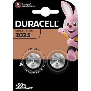 2 DURACELL Knopfzellen CR2025 3,0 V