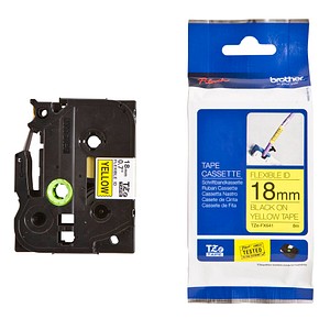 Beschriftungsband TZe-FX641 TZEFX641, 18 mm schwarz auf gelb