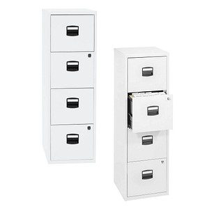 5020073708479 - BISLEY Home PFA 4 Hängeregistraturschrank verkehrsweiß 4 Schubladen 413 x 400 x 1321 cm