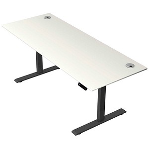 Kerkmann Move 2 Plus elektrisch höhenverstellbarer Schreibtisch weiß rechteckig, T-Fuß-Gestell anthrazit 200,0 x 80,0 cm