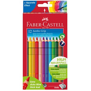 12 FABER-CASTELL Jumbo GRIP Buntstifte farbsortiert