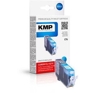 KMP C74 cyan Tintenpatrone ersetzt Canon CLI-521 C KMP C74 cyan Tintenpatrone ersetzt Canon CLI-521 C