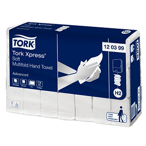 TORK Papierhandtücher 120399 Xpress® H2 Advanced Interfold-Falzung 2-lagig 2.856 Tücher