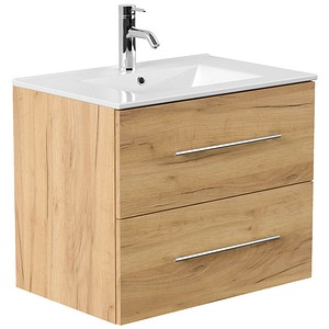 4251982676455 - POSSEIK Waschbecken mit Unterschrank HOMELINE 70 eiche gold 710 x 465 x 538 cm