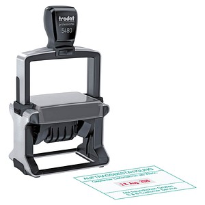 4044589428011 - Datumstempel mit Text individualisierbar 5480 selbstfärbend schwarz mit Logo 1 St -  Nachträglich per Gutschein personalisieren