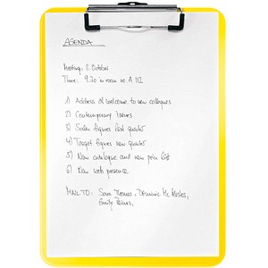 AKTION: LEITZ Klemmbrett WOW 3971 DIN A4 gelb Kunststoff, 1 St. mit Prämie nach Registrierung