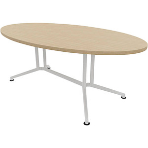 8055517528365 - Konferenztisch X2 X2ITO20 RK I 74cm (H) 200cmx110cm (BxT) oval eiche   Weiß 8055517528365 Quadrifoglio