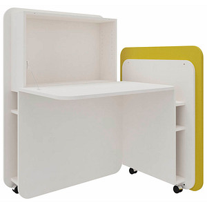 4260743068958 - Sekretär FLATup 4260743068958 126cm (H) 107x415-91cm (BxT) rechteckig weiß   diamantweiß 4260743068958 fm