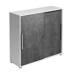 4004479834902 - röhr Schiebetürenschrank Imperia 194-0A5-9010-65-F1 weiß quarzit 4 Fachböden 1200 x 400 x 1105 cm