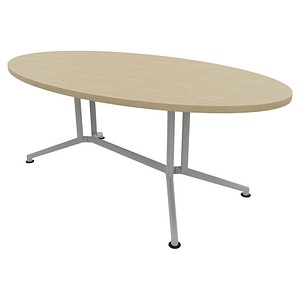 8055517528358 - Konferenztisch X2 X2ITO20 RK A 74cm (H) 200cmx110cm (BxT) oval eiche   alu 8055517528358 Quadrifoglio