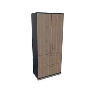 4260649685730 - fm Aktenschrank Sidney 4260649685730 lavagrau eiche 2 Fachböden 800 x 442 x 1869 cm