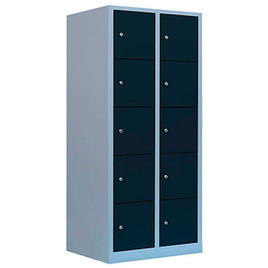 4061815502307 - Schließfachschrank 10 Fächer extra breit & hoch Wertfachschrank Fächerschrank Spind 190x80x50cm grau anthrazit - grau 4061815502307 - Schließfachschrank 10 Fächer extra breit & hoch Wertfachschrank Fächerschrank Spind 190x80x50cm grau anthrazit - grau