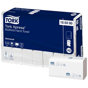 TORK Papierhandtücher 150300 Xpress® H2 Universal Interfold-Falzung 2-lagig 3.360 Tücher
