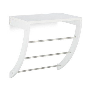 relaxdays Handtuchhalter weiß, silber