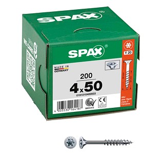 4003530164187 - Universalschrauben T20 Senkkopf WIROX 0191010400503 4 mm x 50 mm 4003530164187 200 Stück