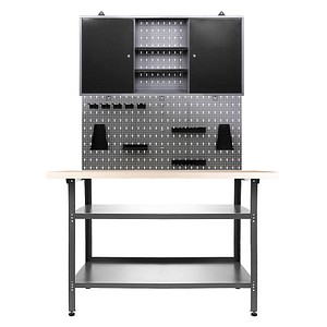 Werkbank-Set grau 120,0 x 60,0 cm