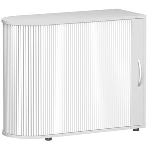 geramöbel Flex Rollladenschrank lichtgrau, silber 1 Fachboden 100,0 x 40,0 x 83,0 cm