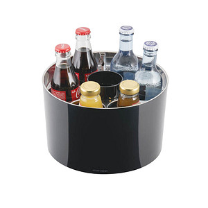4004133006218 - Outdoor-Flaschenkühler Eiskübel schwarz Baraccessoires Weinaccessoires inkl Kühlakku Flaschenöffner Kronkorkenschale Ø 23 cm 4004133006218 - Outdoor-Flaschenkühler Eiskübel schwarz Baraccessoires Weinaccessoires inkl Kühlakku Flaschenöffner Kronkorkenschale Ø 23 cm