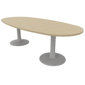 8058265533940 - Konferenztisch Idea+ eiche oval Säulenfuß alu 2400 x 1100 x 740 cm 8058265533940 - Konferenztisch Idea+ eiche oval Säulenfuß alu 2400 x 1100 x 740 cm