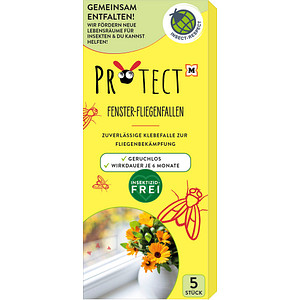 2200289322772 - PROTECT Fliegenfalle Fenster transparent 5 St