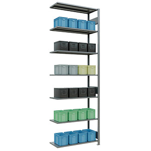 4004514280299 - Schulte Lagertechnik Fachbodenregal-Stecksystem MULTIplus 150 Anbauregal Längenriegel 3000x1000x400 mm 7 Böden verzinkt
