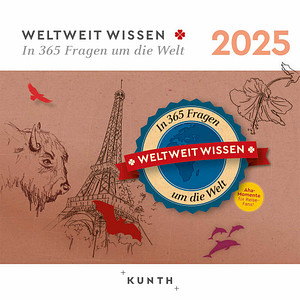 KUNTH Tischkalender In 365 Fragen um die Welt 2025 Bilder