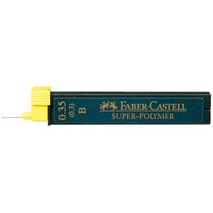 Faber-Castell Druckbleistiftminen Feinmine SUPER-POLYMER, 120301, Ø 0,35mm, B 4005401203018 Faber-Castell 12 Stück