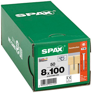 SPAX® Holzbauschrauben T40 Senkkopf WIROX 100mm  x 8 mm, 50 St.