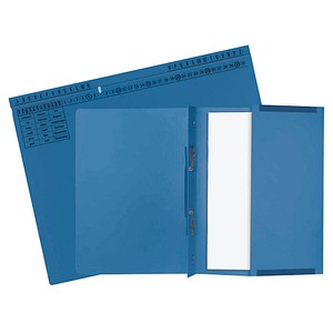 4010913711074 - Hängehefter Exacompta für Links- & Rechtsheftung gefalzt Dehnfalte Organisationsdruck Blauer Engel Recycling-Karton blau 25 Stück