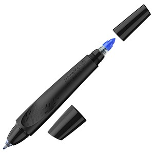 Schneider Tintenroller Breeze, mit Kugelspitze, M, königsblau, schwarz-schwarz 4004675172266 Schneider