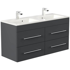 4251982674765 - POSSEIK Waschbecken mit Unterschrank HOMELINE 120 grafit 1200 x 460 x 618 cm