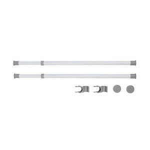 WENKO Herkules Kleiderstange für Garderobensystem weiß, grau 165,0 – 300,0 x 3,0 x 3,0 cm