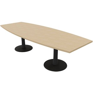 8058265534268 - Konferenztisch Idea+ IDTR280 RK R 74cm (H) 280x80-110cm (BxT) Tonnenform eiche   dunkelgrau 8058265534268 Quadrifoglio