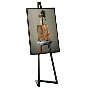 8698473757945 - Update Displays Staffelei höhenverstellbar Aluminium faltbare Füße B 536 x T 309 x H 1500 mm schwarz