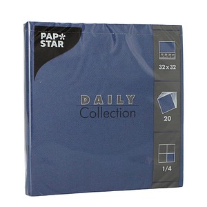 4002911498620 -  PAPSTAR Serviette DAILY Collection 89618 32x32cm dunkelbl 4002911498620 Papstar GmbH 20 Stück