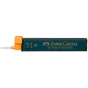 Faber-Castell Druckbleistiftminen Feinmine SUPER-POLYMER, 120901, Ø 0,9mm, B 4005401209010 Faber-Castell 12 Stück