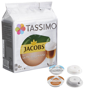 TASSIMO JACOBS LATTE MACCHIATO CLASSICO Kaffeediscs Arabica- und Robustabohnen 8 Portionen