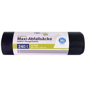 4260123533465 - Schwerlastsäcke 9100000669 schwarz 240 Liter offen 4260123533465 10 Stück