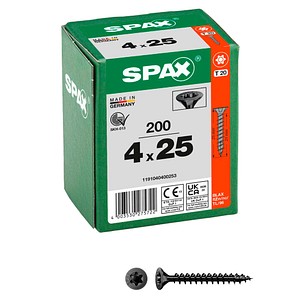 4003530275722 - Universalschrauben T20 Senkkopf BLAX 1191040400253 4 mm x 25 mm 4003530275722 200 Stück