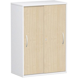 4038933486925 - Schiebetürenschrank Flex S-383502-AW weiß ahorn 2 Fachböden 800 x 425 x 1182 cm