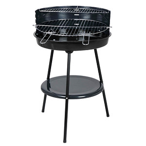 4011964011670 - tepro Garten Highland Rund Grill mit Windschutz Grill-Fläche (Durchmesser)=485 mm Anthrazit Schwarz