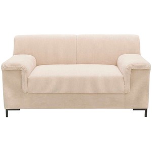 DOMO Collection 1,5-Sitzer Sofa Jamie creme braun Stoff 144,0 x 81,0 x 76,0 cm, 1 St.