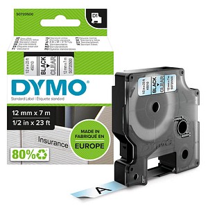 Dymo Schriftband D1, Kunststoff, Laminiert, 7 M X 12 Mm, /Transparent Schwarz - Image 16