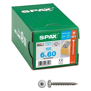 4003530183027 - HIFORCE 6 x 60 mm 100 Stück Vollgewinde Tellerkopf T-STAR plus T30 4CUT Edelstahl rostfrei A2 - 0257000600605
